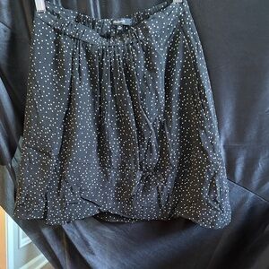 Xhilaration Black Skirt with White Dots